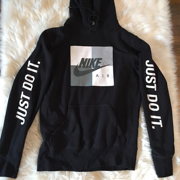 nike air hoodie black and white